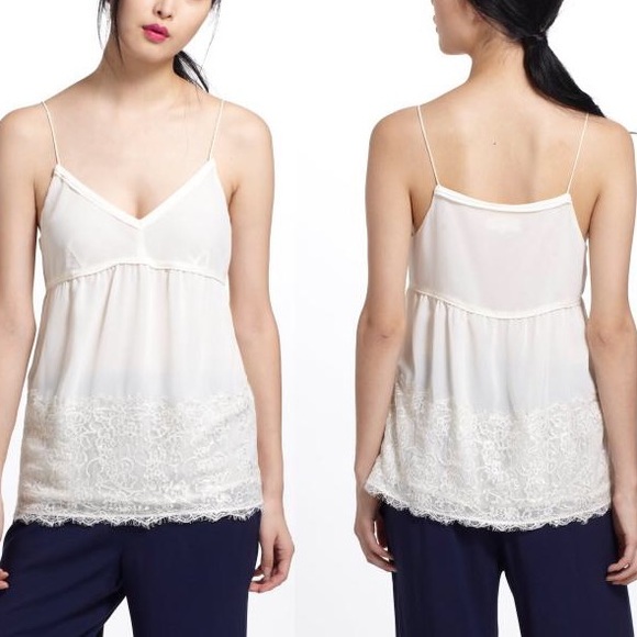 Anthropologie Tops - 🆕 LILI’s CLOSET Eyelash Lace Camisole Tank Top